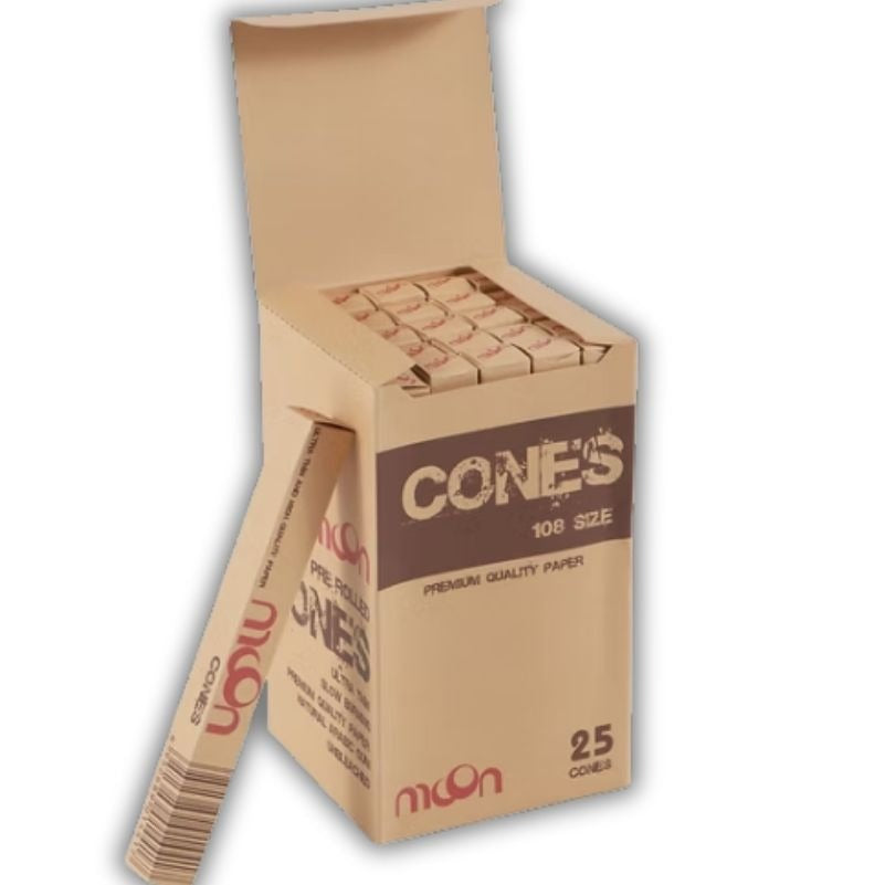 Caja 25 Conos Sin Blanquear King Size Slim Moon