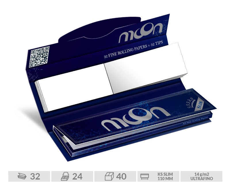 Expositor 24 Librillos Papel de Liar Ultrafino King Size Slim + Tips