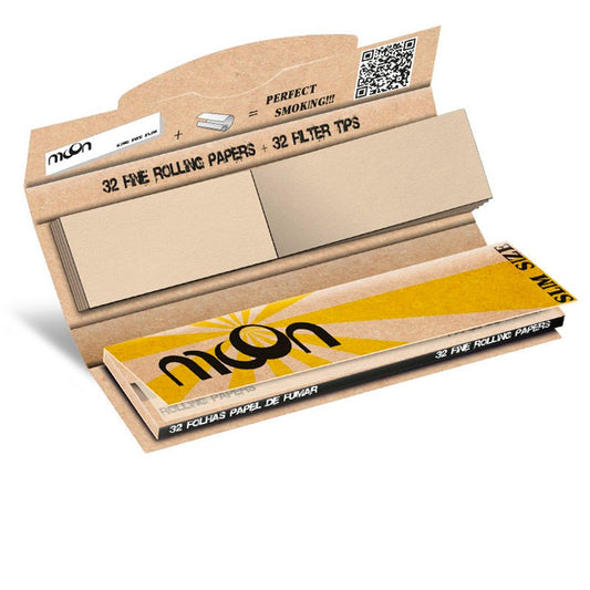 Expositor 24 Librillos Papel de Liar Sin Blanquear King Size Slim + Tips