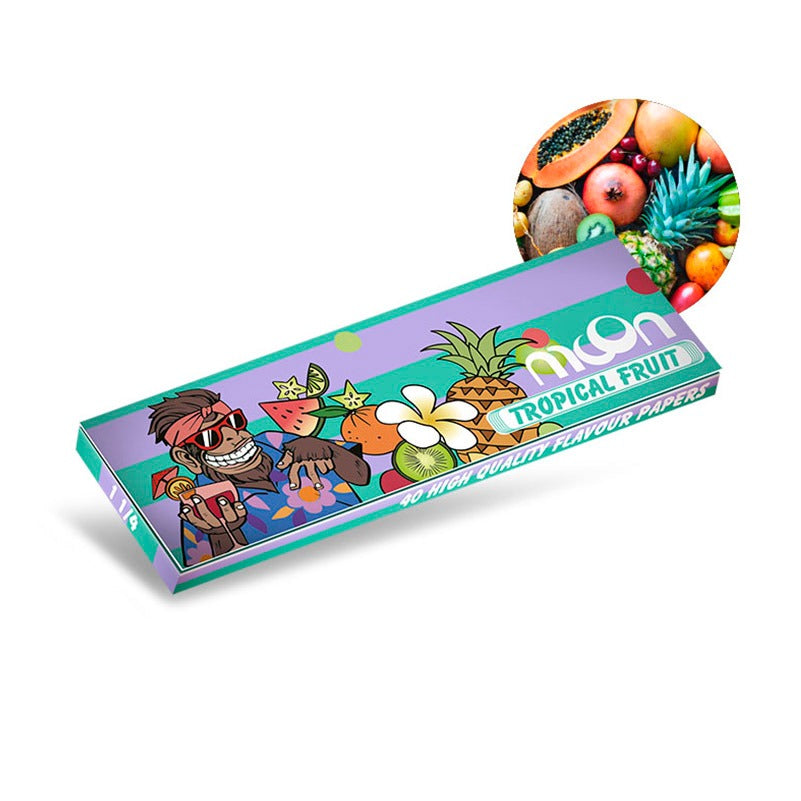 Papel 1 1/4 Ultrafino sabor Frutas Tropicales Expositor 20 librillos