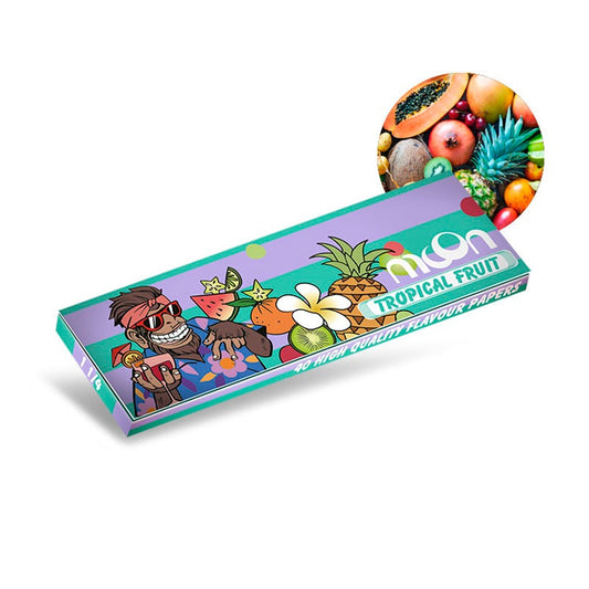 Papel 1 1/4 Ultrafino sabor Frutas Tropicales Expositor 20 librillos