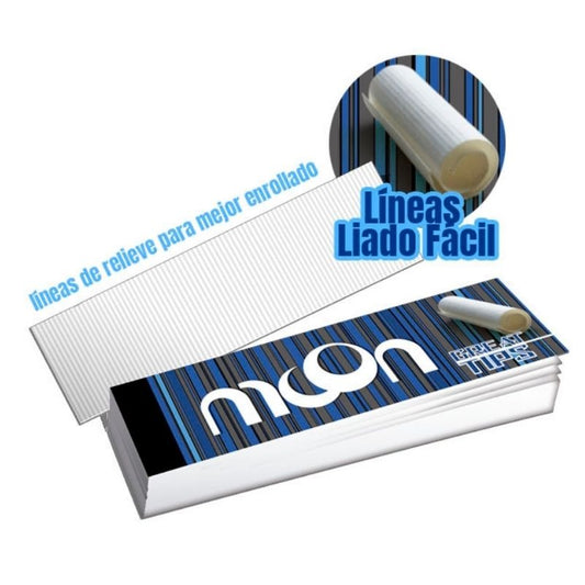 Caja 24 Librillos de Boquillas (Tips) Tamaño Regular Moon