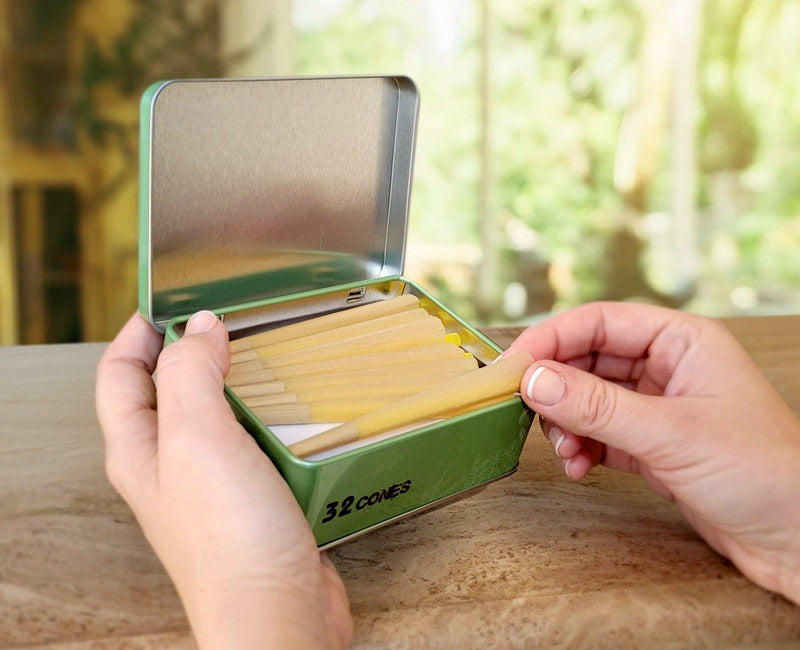 Caja 32 Conos Papel Sin Blanquear Tamaño Slim Moon