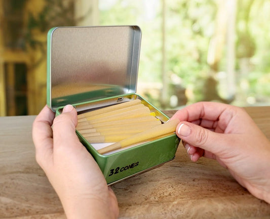 Caja 32 Conos Papel Sin Blanquear Tamaño Slim Moon